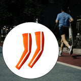 Maxbell Cooling Arm Sleeves Reflective Tattoo Cover up Sleeve for Golf Night Running Orange