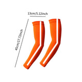 Maxbell Cooling Arm Sleeves Reflective Tattoo Cover up Sleeve for Golf Night Running Orange
