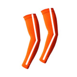 Maxbell Cooling Arm Sleeves Reflective Tattoo Cover up Sleeve for Golf Night Running Orange