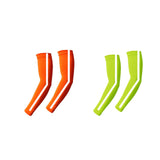 Maxbell Cooling Arm Sleeves Reflective Tattoo Cover up Sleeve for Golf Night Running Orange