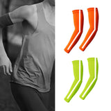 Maxbell Cooling Arm Sleeves Reflective Tattoo Cover up Sleeve for Golf Night Running Orange
