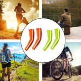 Maxbell Cooling Arm Sleeves Reflective Tattoo Cover up Sleeve for Golf Night Running Orange