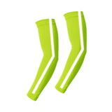 Maxbell Cooling Arm Sleeves Reflective Tattoo Cover up Sleeve for Golf Night Running Yellow Green