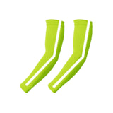 Maxbell Cooling Arm Sleeves Reflective Tattoo Cover up Sleeve for Golf Night Running Yellow Green