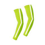 Maxbell Cooling Arm Sleeves Reflective Tattoo Cover up Sleeve for Golf Night Running Yellow Green