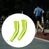 Maxbell Cooling Arm Sleeves Reflective Tattoo Cover up Sleeve for Golf Night Running Yellow Green