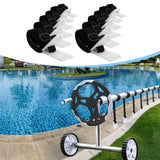 Maxbell Pool Solar Cover Reel Attachment Straps Kit Lightweight Solar Blanket Straps 12 Pieces