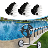 Maxbell Pool Solar Cover Reel Attachment Straps Kit Lightweight Solar Blanket Straps 16 Pieces