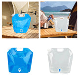 Maxbell 10L Water Storage Bag Folding Sturdy Emergency Jug for Hiking Camping Travel Blue