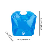 Maxbell 10L Water Storage Bag Folding Sturdy Emergency Jug for Hiking Camping Travel Blue