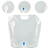 Maxbell 10L Water Storage Bag Folding Sturdy Emergency Jug for Hiking Camping Travel Clear