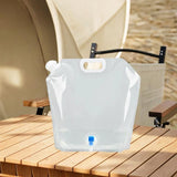 Maxbell 10L Water Storage Bag Folding Sturdy Emergency Jug for Hiking Camping Travel Clear