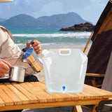 Maxbell 10L Water Storage Bag Folding Sturdy Emergency Jug for Hiking Camping Travel Clear