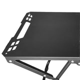 Maxbell Foldable Camping Table Black Grill Table for Backyard Outdoor Cooking Travel with Light Stand