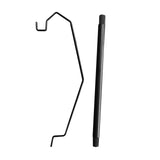 Maxbell Foldable Camping Table Black Grill Table for Backyard Outdoor Cooking Travel with Light Stand