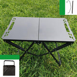 Maxbell Foldable Camping Table Black Grill Table for Backyard Outdoor Cooking Travel with Light Stand