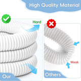 Maxbell 2x Pool Connection Hoses 59 inch 1.25" Diameter Premium PVC Replacement Hose White