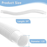 Maxbell 2x Pool Connection Hoses 59 inch 1.25" Diameter Premium PVC Replacement Hose White