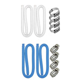 Maxbell 2x Pool Connection Hoses 59 inch 1.25" Diameter Premium PVC Replacement Hose White