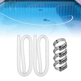 Maxbell 2x Pool Connection Hoses 59 inch 1.25" Diameter Premium PVC Replacement Hose White