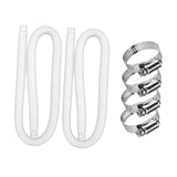 Maxbell 2x Pool Connection Hoses 59 inch 1.25" Diameter Premium PVC Replacement Hose White