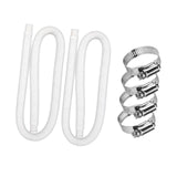 Maxbell 2x Pool Connection Hoses 59 inch 1.25" Diameter Premium PVC Replacement Hose White