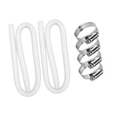 Maxbell 2x Pool Connection Hoses 59 inch 1.25" Diameter Premium PVC Replacement Hose White