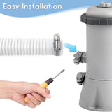 Maxbell 2x Pool Connection Hoses 59 inch 1.25" Diameter Premium PVC Replacement Hose White