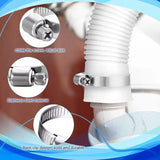 Maxbell 2x Pool Connection Hoses 59 inch 1.25" Diameter Premium PVC Replacement Hose White