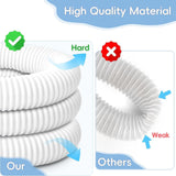 Maxbell 2x Pool Connection Hoses 59 inch 1.25" Diameter Premium PVC Replacement Hose White