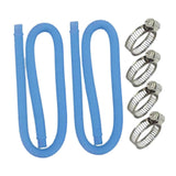Maxbell 2x Pool Connection Hoses 59 inch 1.25" Diameter Premium PVC Replacement Hose Blue