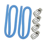 Maxbell 2x Pool Connection Hoses 59 inch 1.25" Diameter Premium PVC Replacement Hose Blue