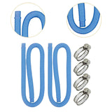 Maxbell 2x Pool Connection Hoses 59 inch 1.25" Diameter Premium PVC Replacement Hose Blue