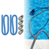Maxbell 2x Pool Connection Hoses 59 inch 1.25" Diameter Premium PVC Replacement Hose Blue
