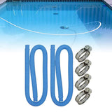 Maxbell 2x Pool Connection Hoses 59 inch 1.25" Diameter Premium PVC Replacement Hose Blue