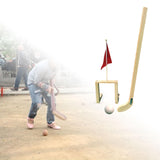 Maxbell Wooden Chinese Kids Field Hockey Kit Accessory Sturdy Lightweight 2inch Ball Light Brown