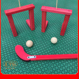 Maxbell Wooden Chinese Kids Field Hockey Kit Accessory Sturdy Lightweight 2inch Ball Light Brown