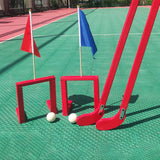 Maxbell Wooden Chinese Kids Field Hockey Kit Accessory Sturdy Lightweight 2inch Ball Red