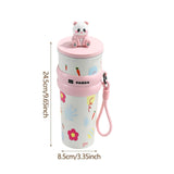 Maxbell Portable Insulated Tumbler Stainless Steel Water Bottle for Outdoor Home Car Pink with Panda