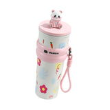 Maxbell Portable Insulated Tumbler Stainless Steel Water Bottle for Outdoor Home Car Pink with Panda