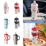 Maxbell Portable Insulated Tumbler Stainless Steel Water Bottle for Outdoor Home Car Pink with Panda