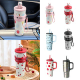 Maxbell Portable Insulated Tumbler Stainless Steel Water Bottle for Outdoor Home Car Pink with Panda