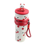 Maxbell Portable Insulated Tumbler Stainless Steel Water Bottle for Outdoor Home Car Red with Panda