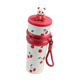 Maxbell Portable Insulated Tumbler Stainless Steel Water Bottle for Outdoor Home Car Red with Panda