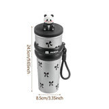 Maxbell Portable Insulated Tumbler Stainless Steel Water Bottle for Outdoor Home Car Silvery with Panda