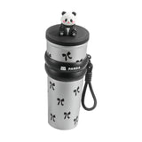 Maxbell Portable Insulated Tumbler Stainless Steel Water Bottle for Outdoor Home Car Silvery with Panda