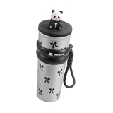 Maxbell Portable Insulated Tumbler Stainless Steel Water Bottle for Outdoor Home Car Silvery with Panda