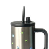 Maxbell Portable Insulated Tumbler Stainless Steel Water Bottle for Outdoor Home Car Silvery with Handle