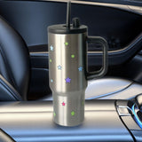 Maxbell Portable Insulated Tumbler Stainless Steel Water Bottle for Outdoor Home Car Silvery with Handle