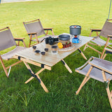 Maxbell Wood Outdoor Foldable Table Top Panel 21.2x15.7inch Multipurpose Replacement